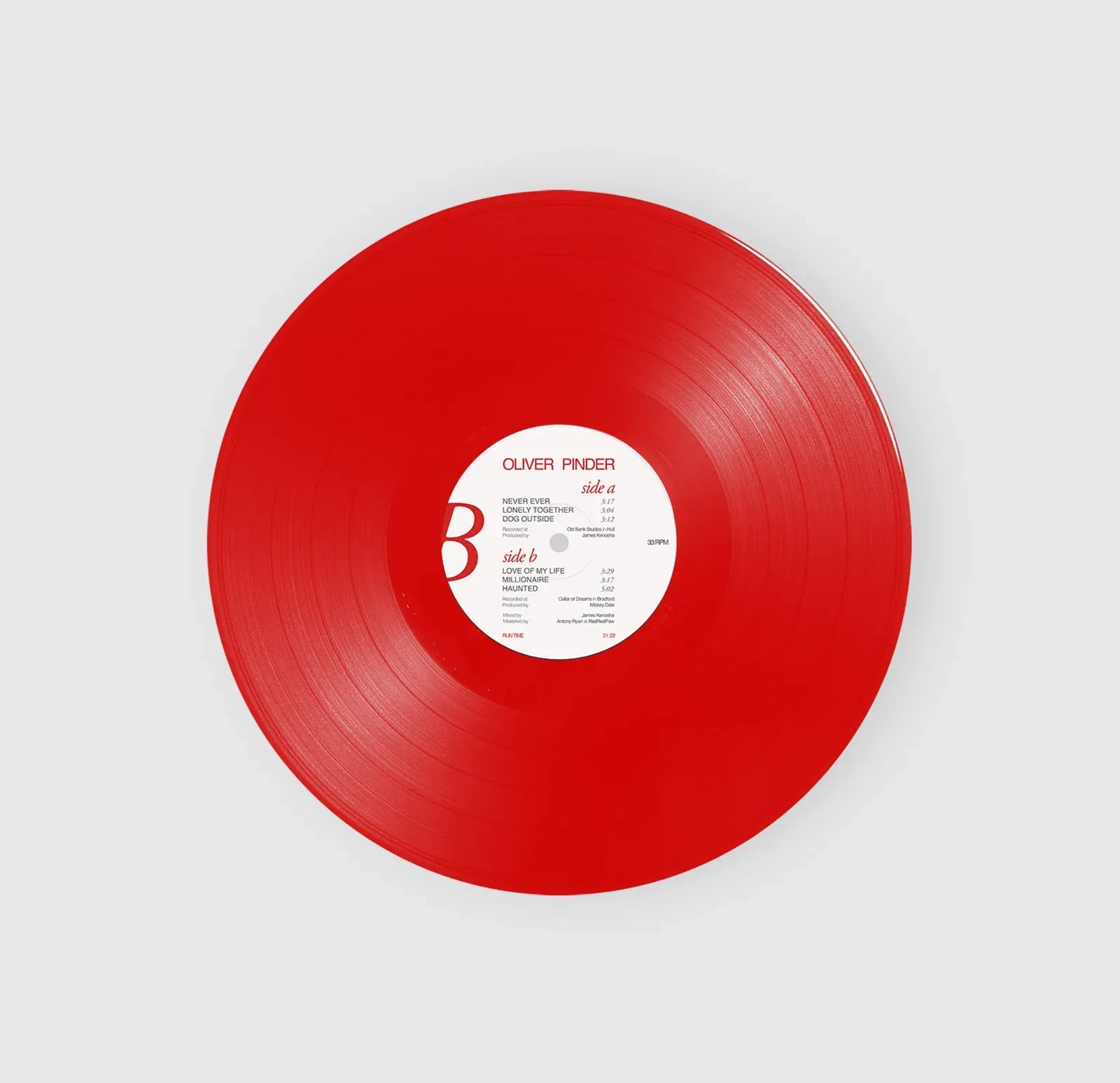 too late to tell you EP - 12" Red Vinyl